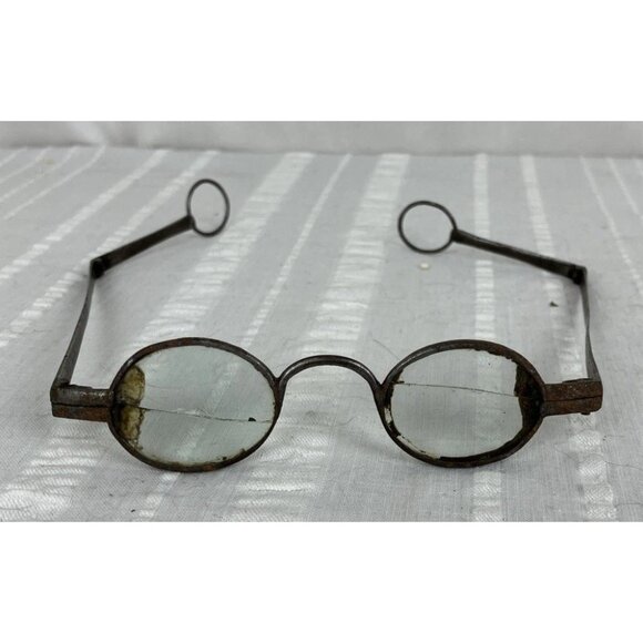RARE C 1800 Women Round Spectacle eyeglasses  18th 19th C 1780 - 1830 Dracula main image 6